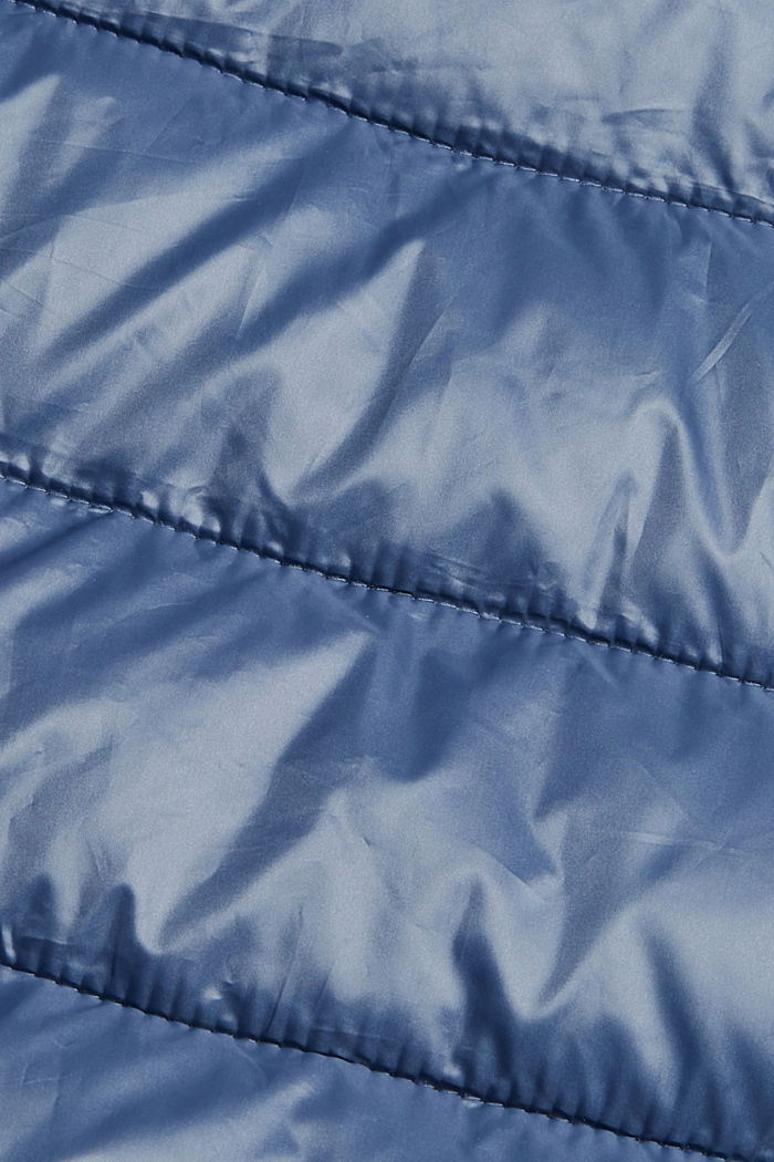 En matière recyclée : veste matelassée à capuche amovible, GREY BLUE, detail image number 4