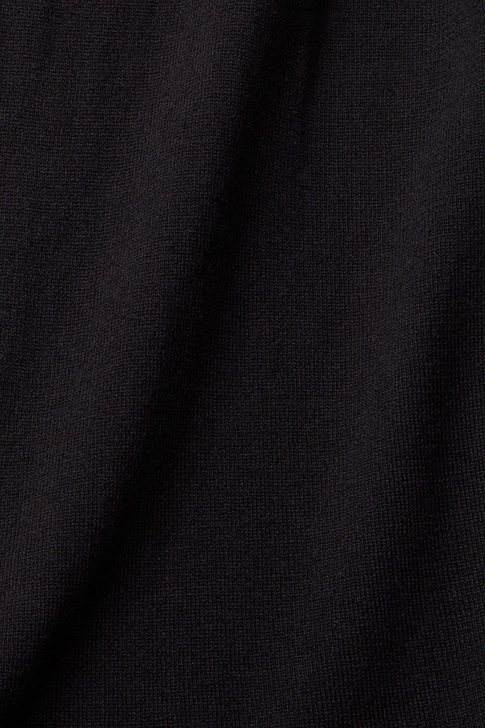 Cardigan en coton biologique mélangé, BLACK, detail image number 4