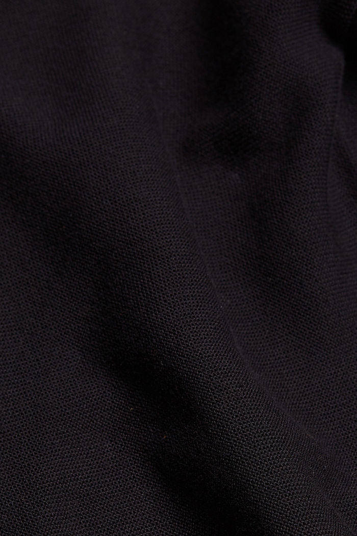 Gebreide trui van 100% biologisch katoen, BLACK, detail image number 4