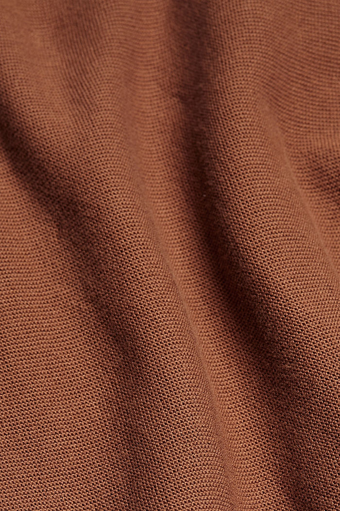 Gebreide trui van 100% biologisch katoen, TOFFEE, detail image number 4