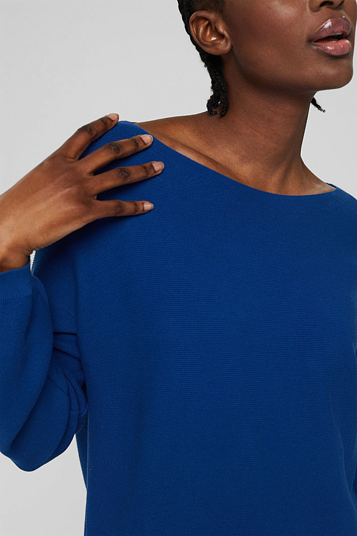 Jersey de punto en 100% algodón ecológico, BRIGHT BLUE, detail image number 2