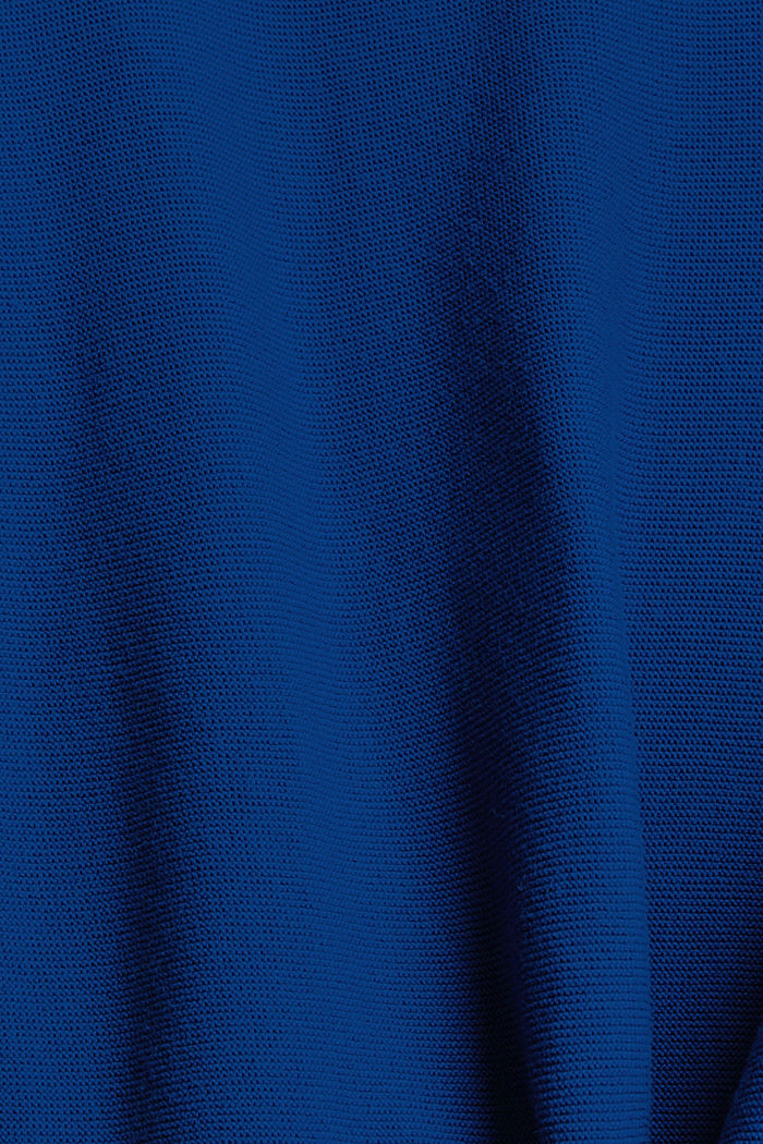 Gebreide trui van 100% biologisch katoen, BRIGHT BLUE, detail image number 4