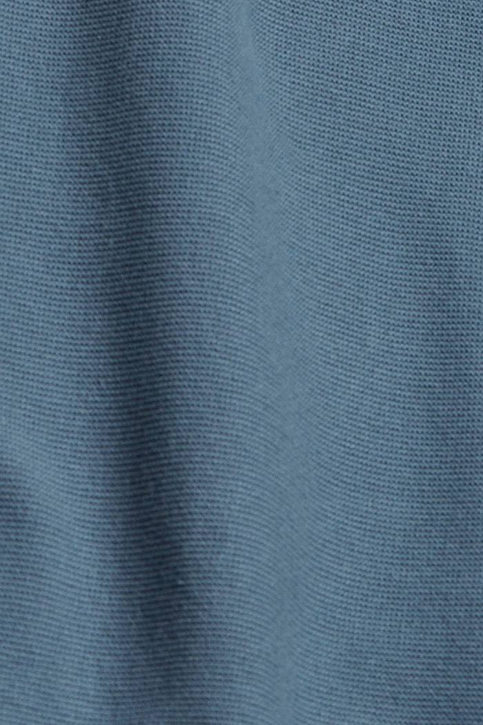 Pull-over en maille, 100 % coton biologique, GREY BLUE, detail image number 4