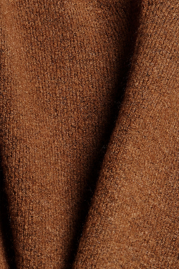 Con lana: jersey de cuello en pico, TOFFEE, detail image number 4