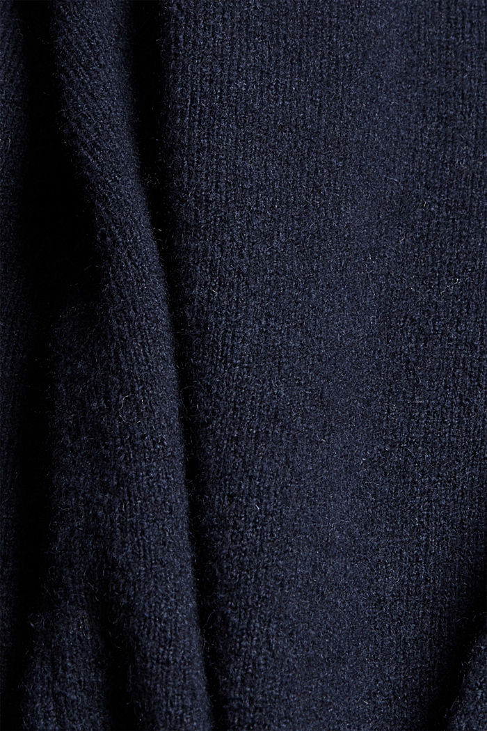 À teneur en laine : le pull-over à encolure en V, NAVY, detail image number 4