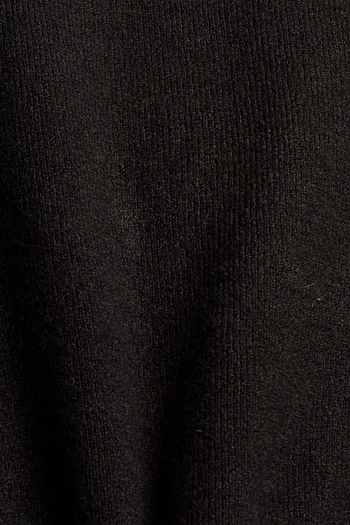 À teneur en laine : cardigan à encolure en V, BLACK, detail image number 4