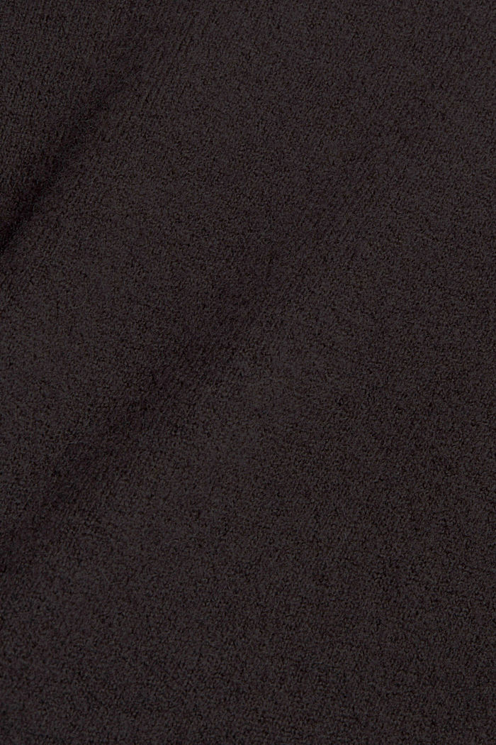 Met wol: trui met opstaande kraag, BLACK, detail image number 4