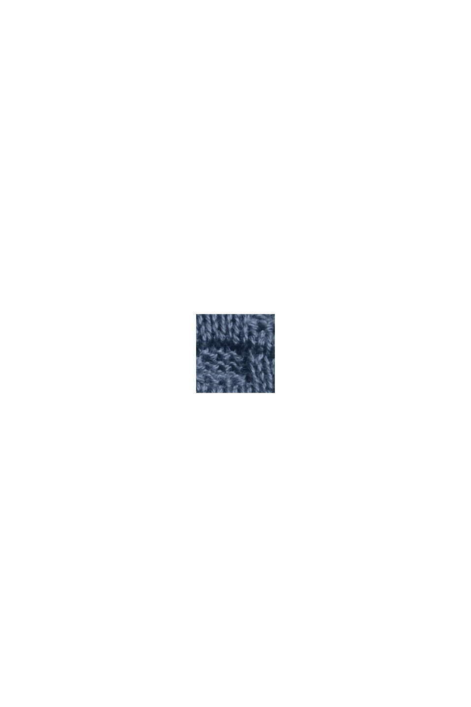 Pullover mit Waffelstruktur, 100% Baumwolle, GREY BLUE, swatch