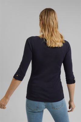 ESPRIT - Long sleeve top made of 100% organic cotton at our Online Shop