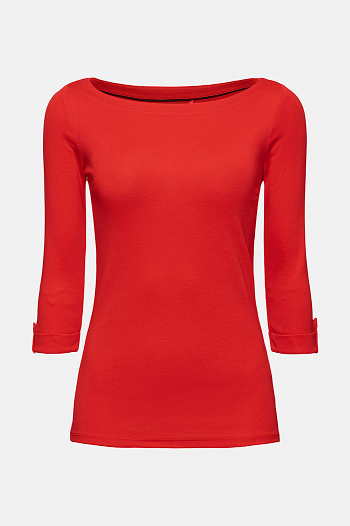 Shirt mit 3/4-Ärmeln aus Bio-Baumwolle, RED, detail image number 5