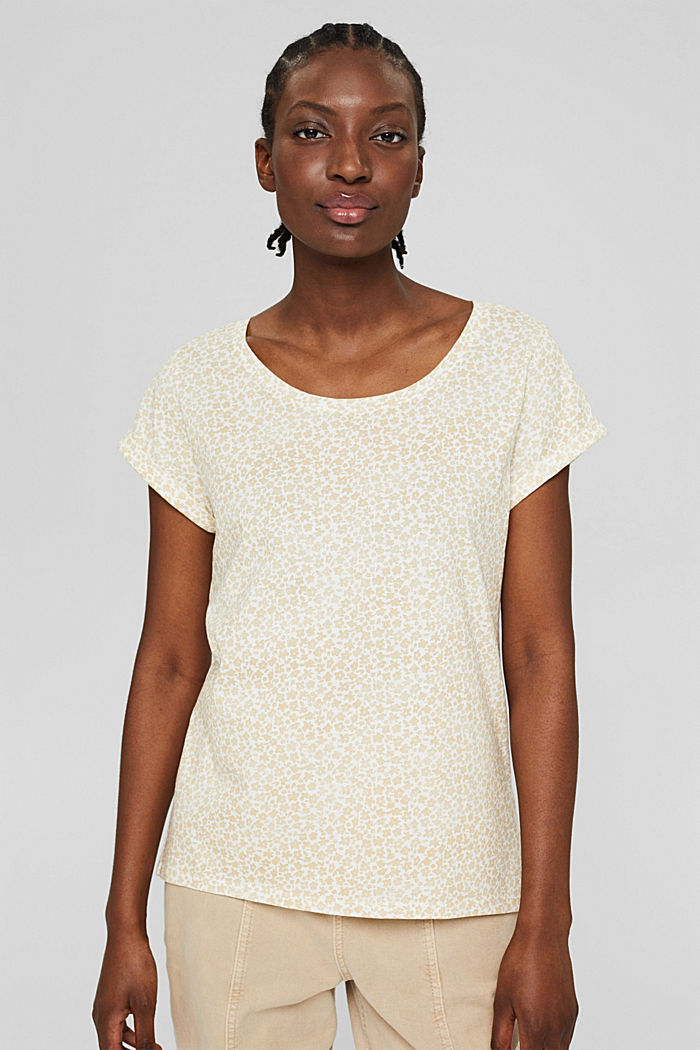 T-shirt à imprimé, 100 % coton biologique, OFF WHITE 4, detail image number 0