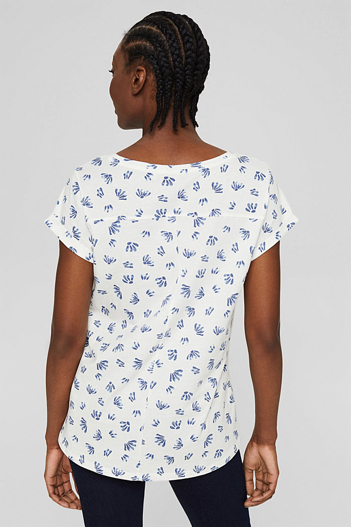 Painokuvioitu T-paita, 100 % luomupuuvillaa, BLUE LAVENDER, detail image number 3