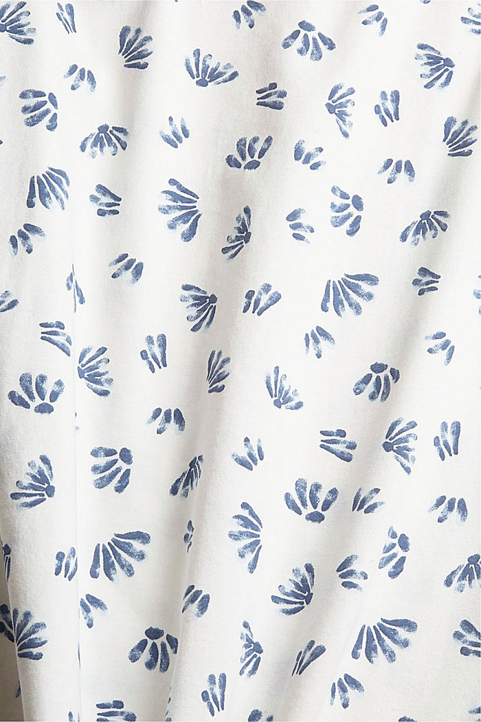 Painokuvioitu T-paita, 100 % luomupuuvillaa, BLUE LAVENDER, detail image number 4
