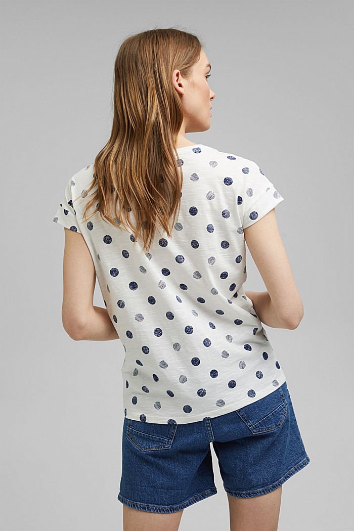 T-shirt basique, 100 % coton biologique, OFF WHITE, detail image number 3