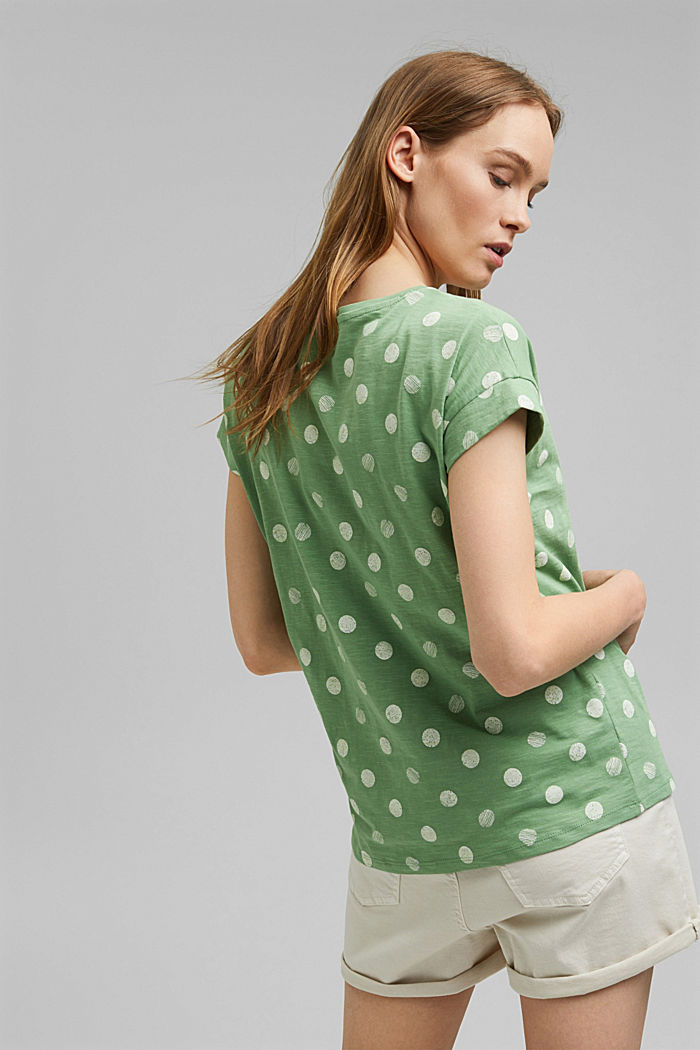 T-shirt basique, 100 % coton biologique, LEAF GREEN, detail image number 3