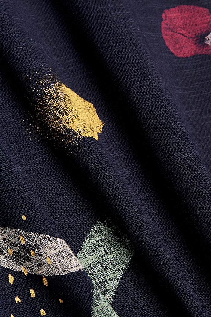 T-shirt basique, 100 % coton biologique, NAVY COLORWAY, detail image number 4