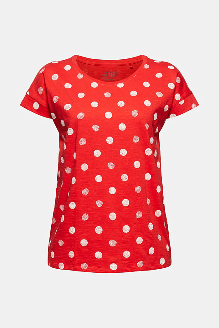 T-shirt basique, 100 % coton biologique, RED, detail image number 5