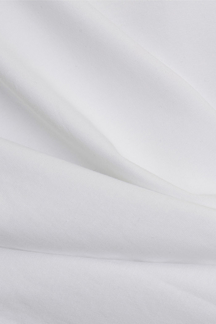 CURVY Top elástico en algodón ecológico, WHITE, detail image number 4
