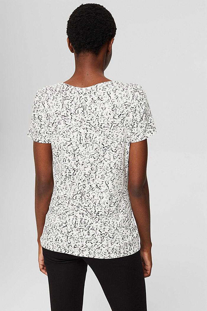 T-shirt van organic cotton met print, OFF WHITE, detail image number 3