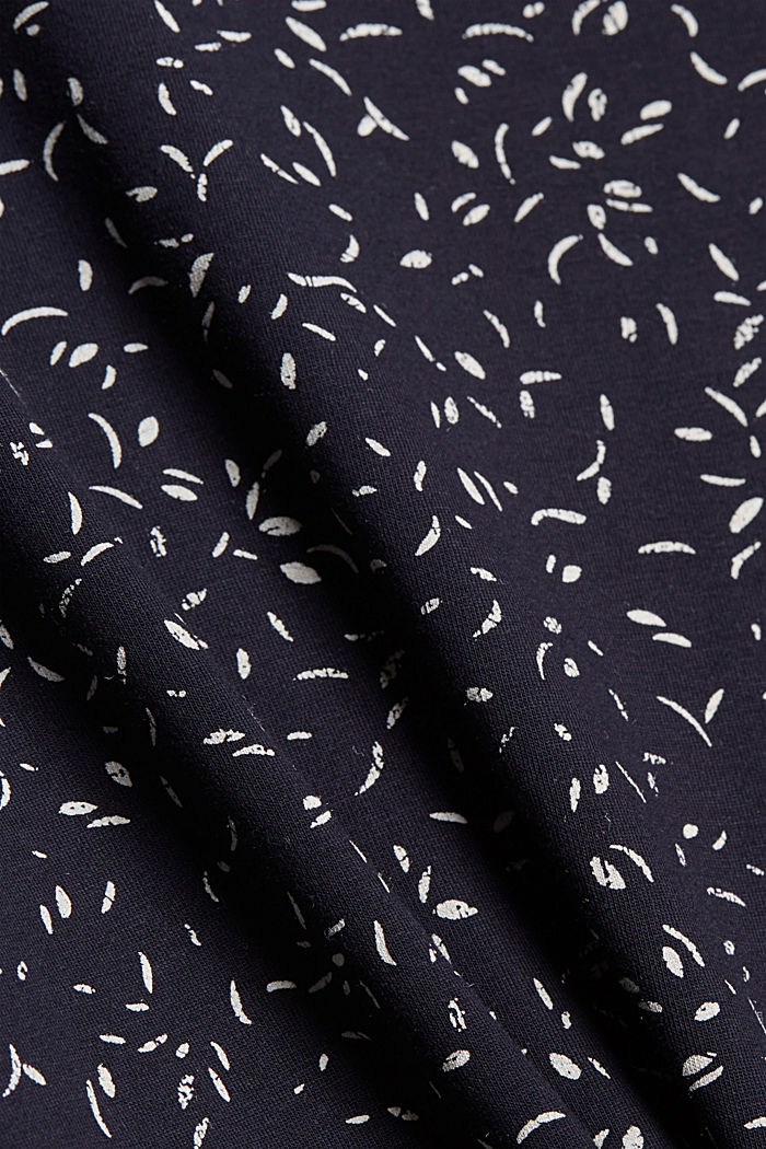 Camiseta con estampado de algodón ecológico, NAVY, detail image number 4
