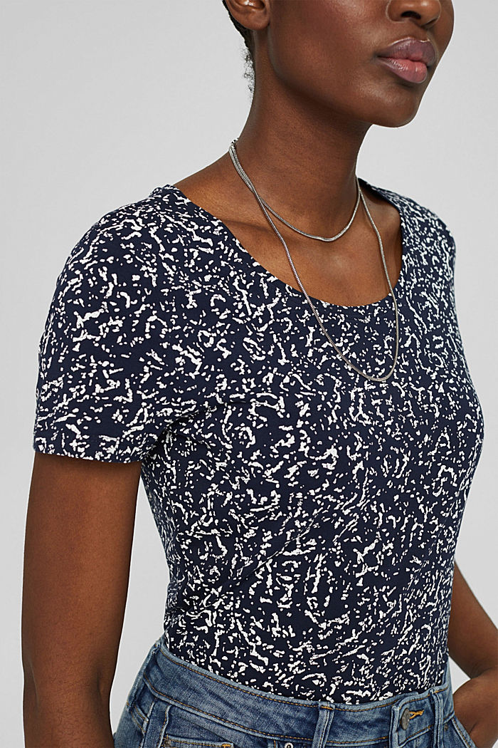T-shirt van organic cotton met print, NAVY BLUE, detail image number 2