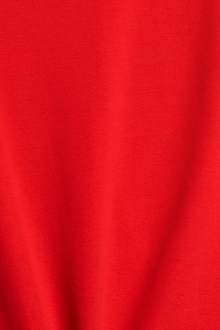 T-shirt à manches longues et encolure ronde, 100 % coton biologique, ORANGE RED, detail image number 4