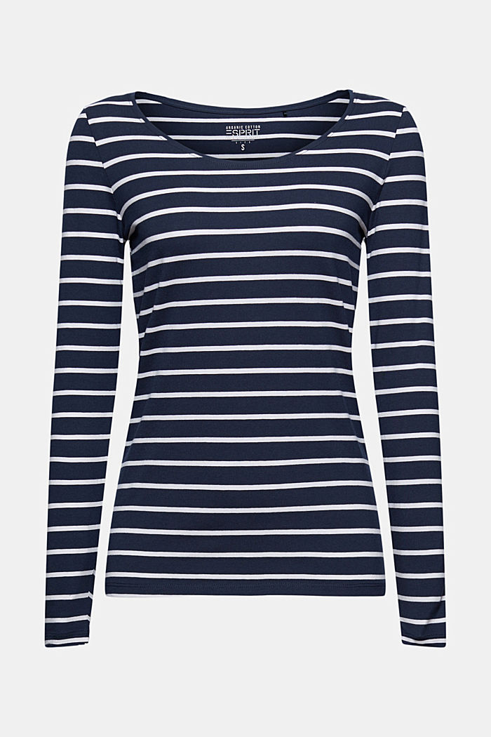 Striped long sleeve top made of organic cotton