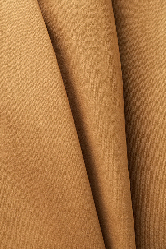 Chino de coupe droite en coton bio, CAMEL, detail image number 4