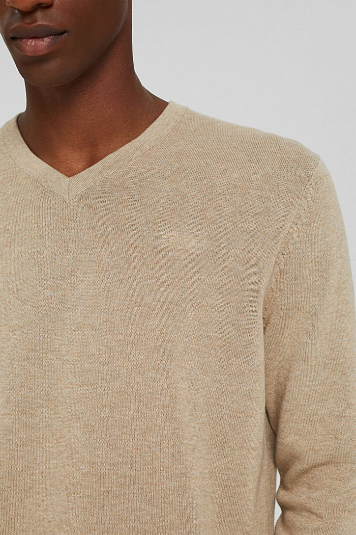 ESPRIT Basic-Pullover aus 100% Baumwolle 
