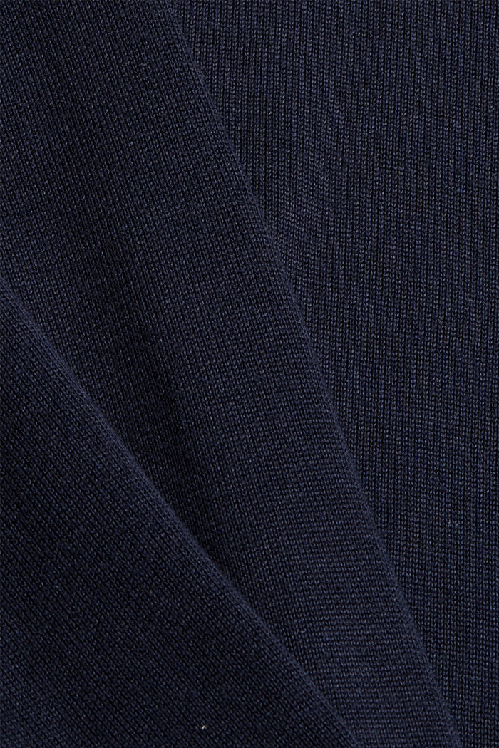 Pull-over basique, 100 % coton Pima, NAVY, detail image number 4