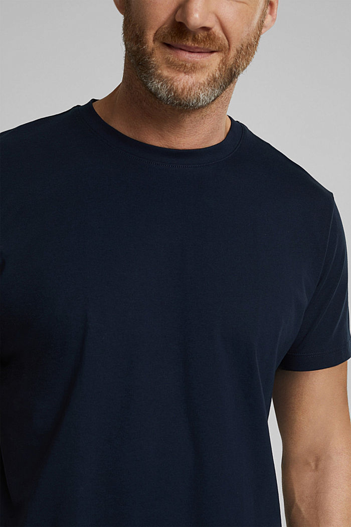 Jersey-T-Shirt aus 100% Organic Cotton, NAVY, detail image number 1