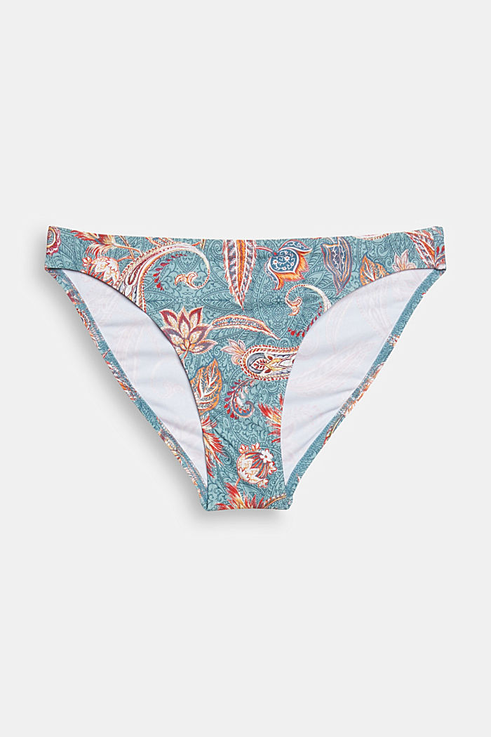 Recycled: mini briefs with a print, TEAL GREEN, overview