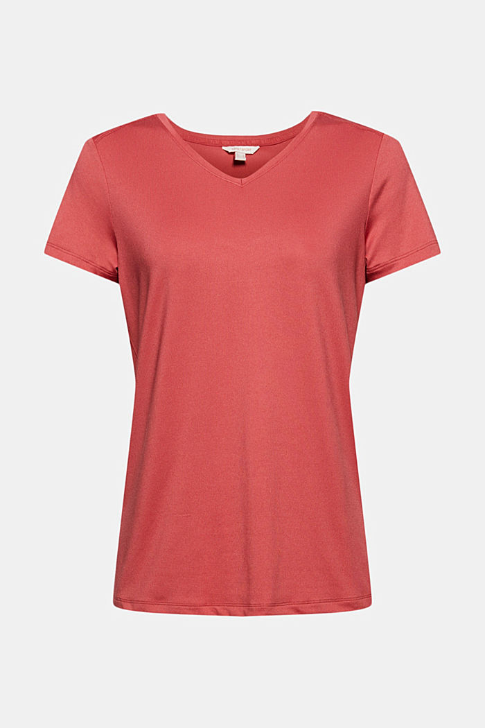Recycelt: Active-T-Shirt mit E-DRY, BLUSH, overview