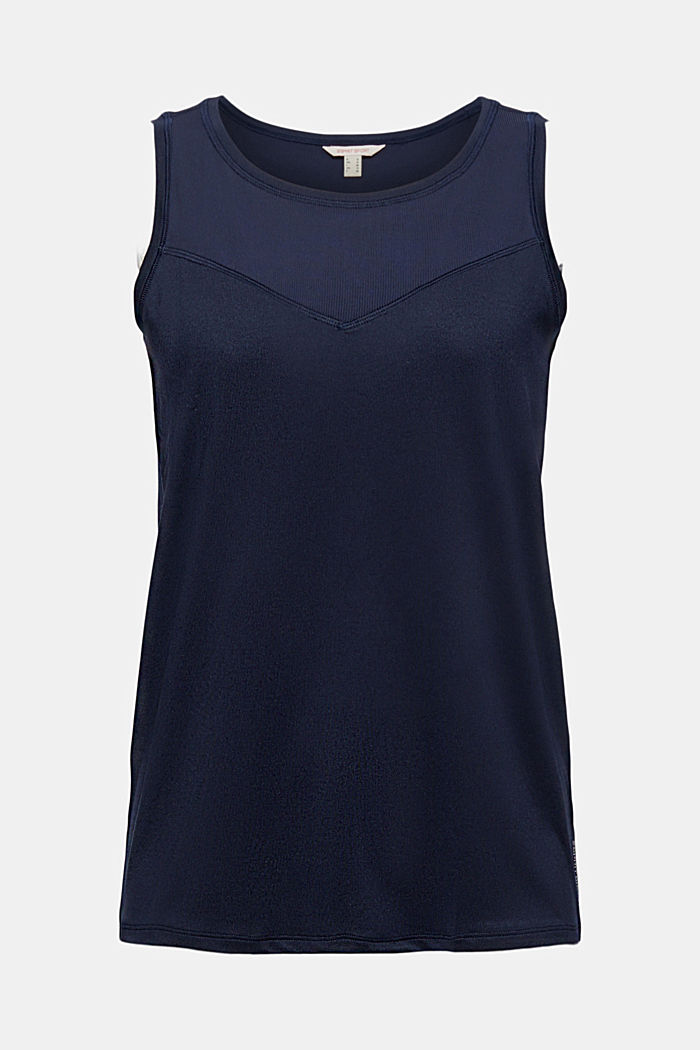Gerecycled: Active top met E-DRY, NAVY, detail image number 6