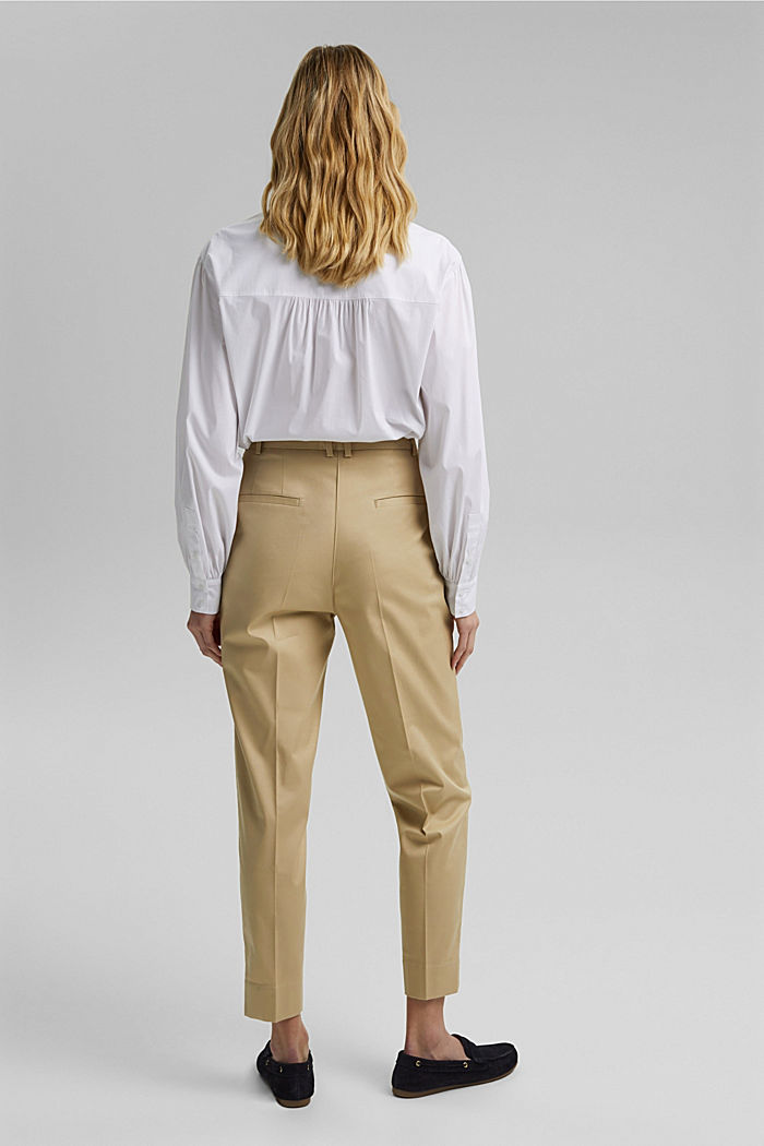 Chino business en coton stretch, SAND, detail image number 3