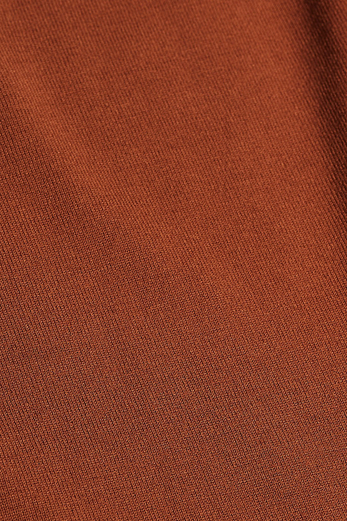 Gebreide jurk met LENZING™ ECOVERO™, TOFFEE, detail image number 4