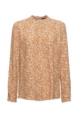 ESPRIT Chemisier à imprimé et col droit plissé