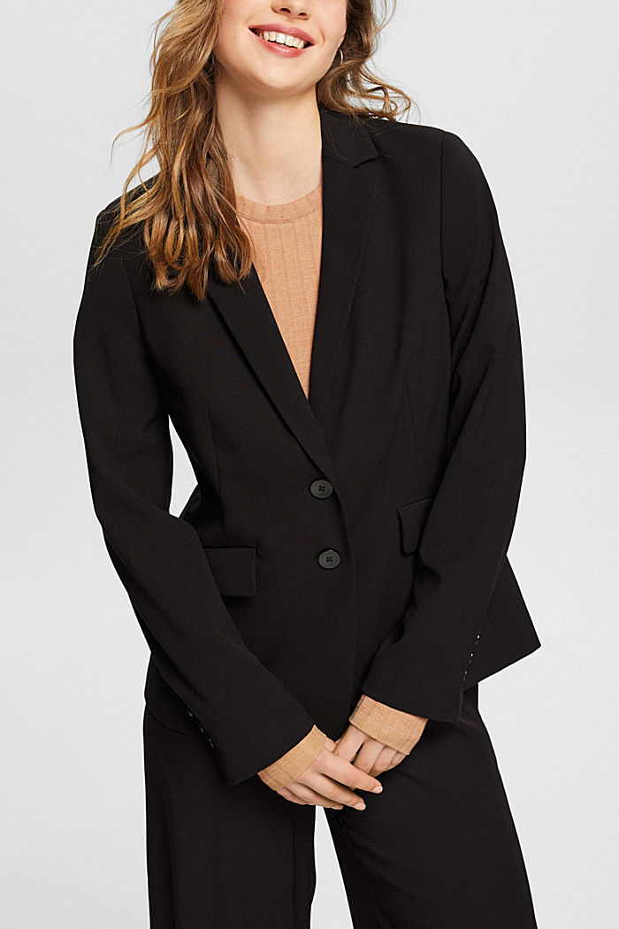 Pure Business mix + match blazer, BLACK, detail-asia image number 0