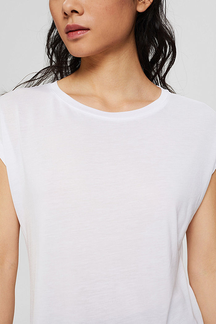 Van TENCEL™: T-shirt met afgeronde zoom, WHITE, detail image number 2
