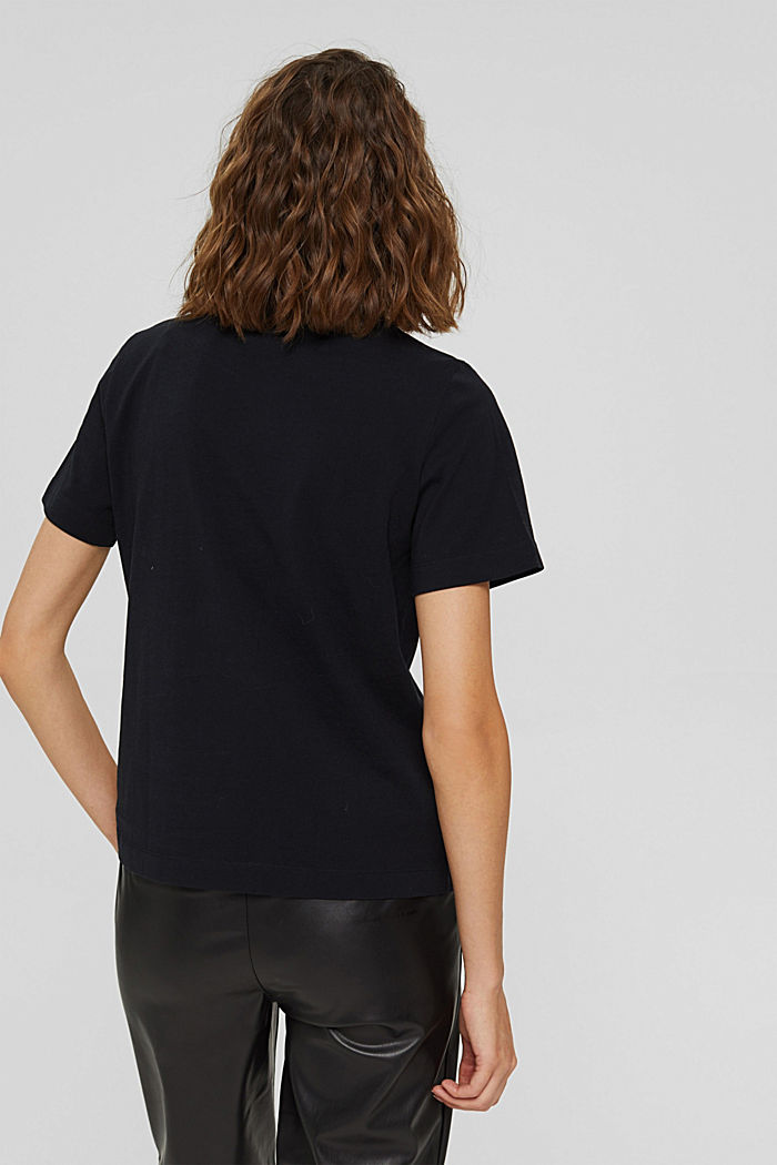 T-shirt basique, 100 % coton biologique, BLACK, detail image number 3