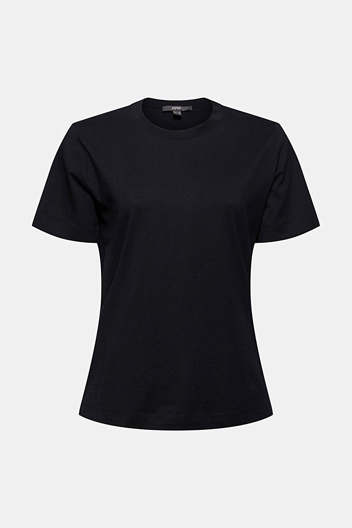 T-shirt basique, 100 % coton biologique, BLACK, detail image number 5
