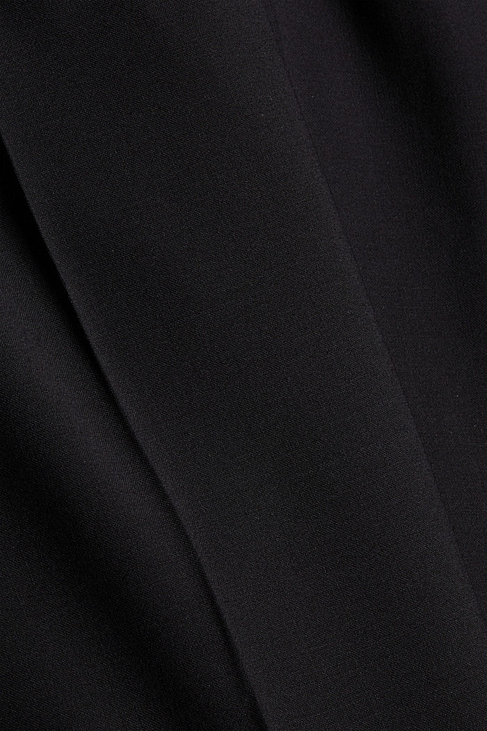 Responsible Wool: broek met elastische band, BLACK, detail image number 4