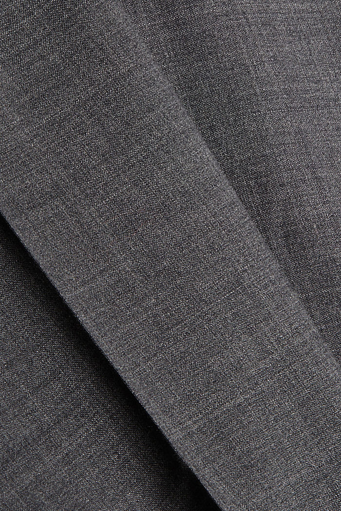 Responsible Wool: broek met elastische band, DARK GREY, detail image number 5