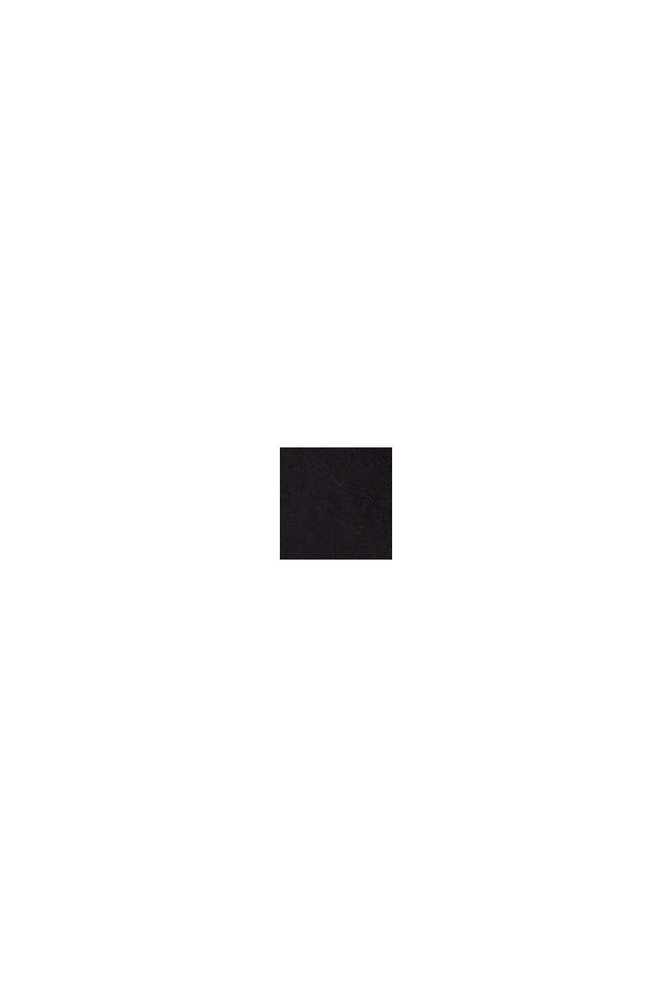 Bundfaltenhose mit Gürtel, Pima-Baumwolle, BLACK, swatch