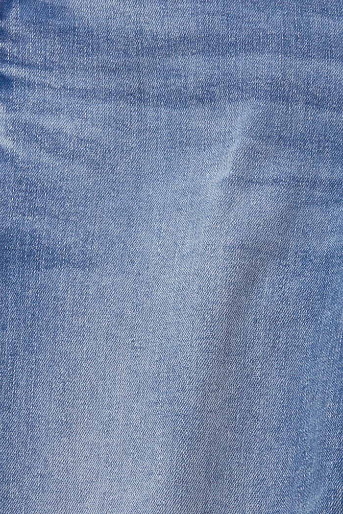 Jean stretch en coton biologique mélangé, BLUE MEDIUM WASHED, detail image number 4