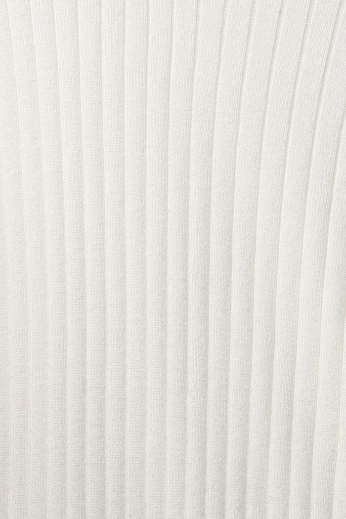 Geribde trui met korte mouwen, organic cotton, OFF WHITE, detail image number 4