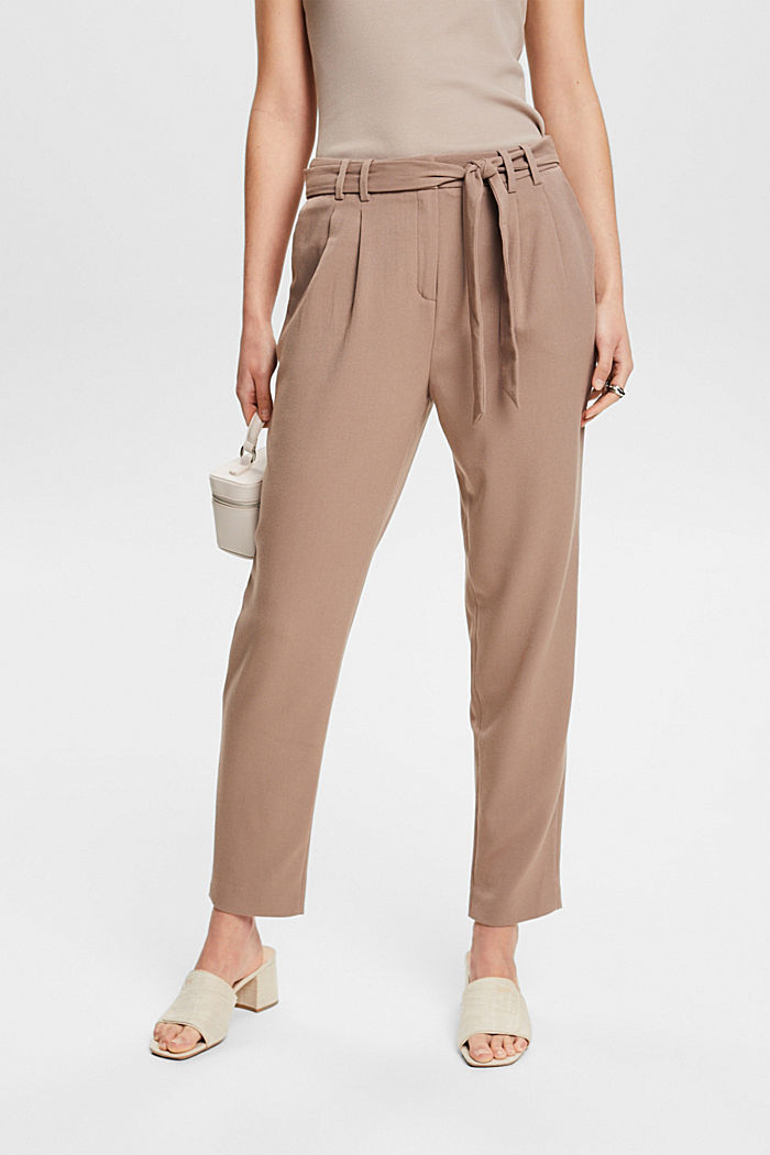 Pants woven high waist level tapered