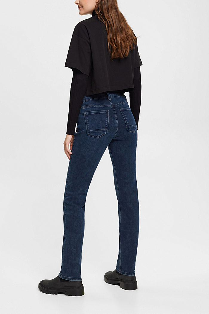 Stretch jeans made of blended organic cotton, BLUE BLACK, detail-asia image number 3