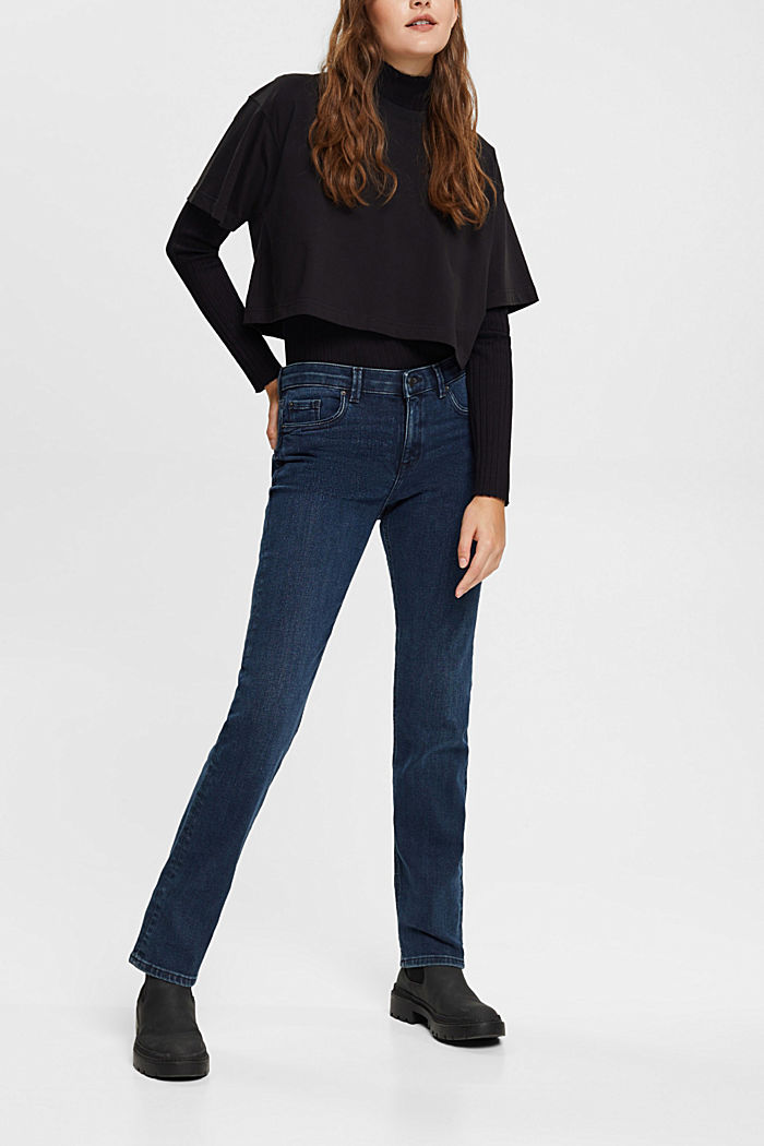 Stretch jeans made of blended organic cotton, BLUE BLACK, detail-asia image number 4