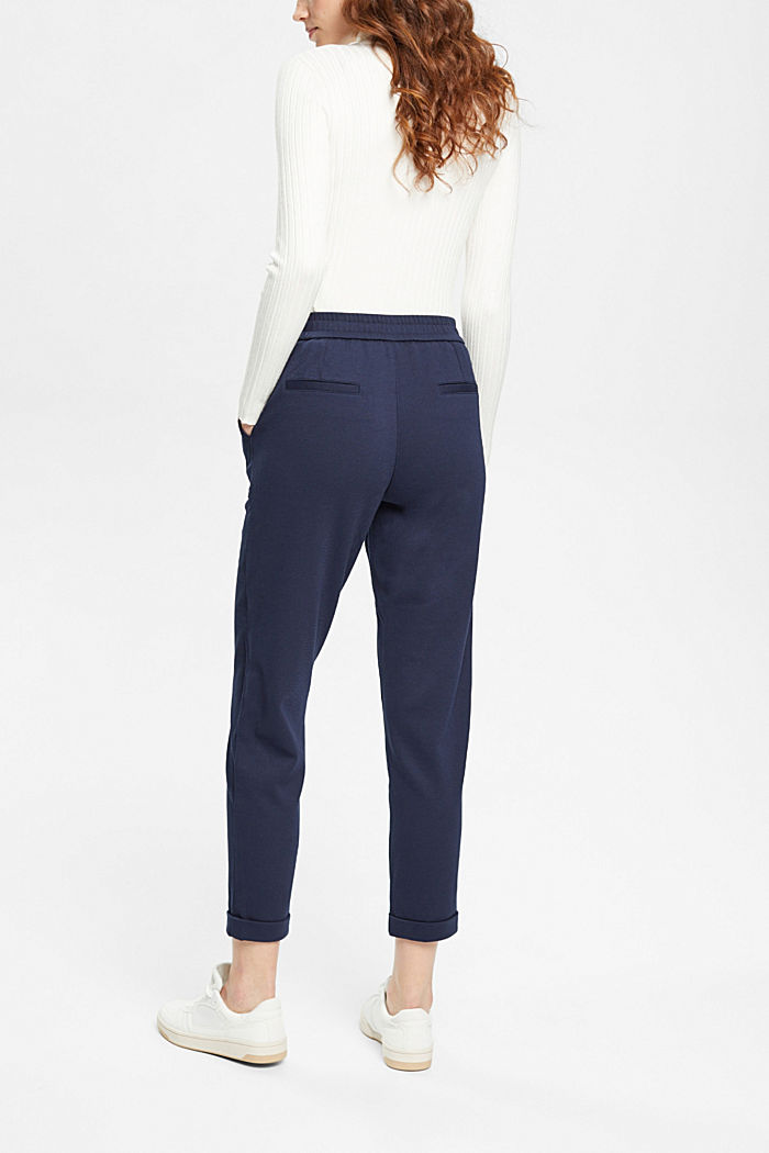 Mid-rise jogger style trousers, NAVY, detail-asia image number 3